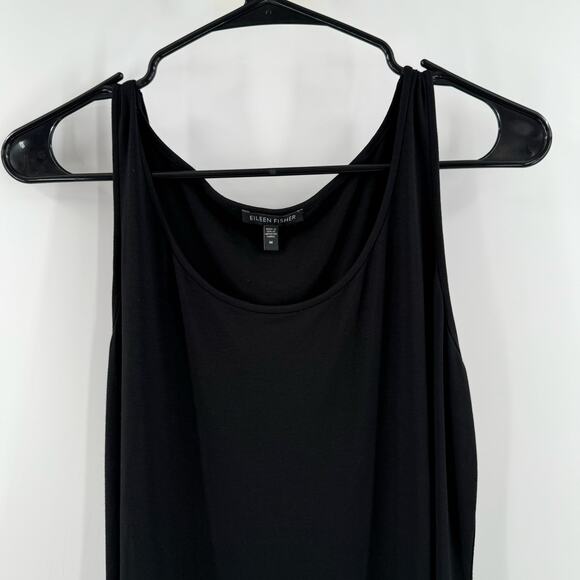 EILEEN FISHER Dress Size Medium NEW Midi Hi Lo Rayon Lycra Stretch Comfy NWOT - Picture 6 of 9